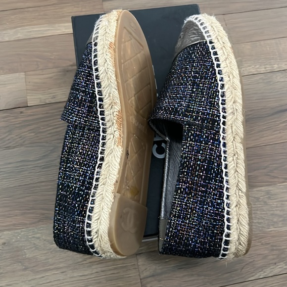100% Authentic Chanel Tweed Espadrilles Size 39 - Picture 6 of 7
